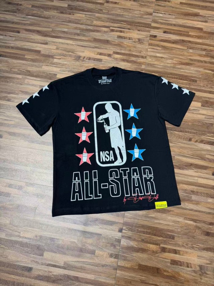 All-Star NSA Figure Silhouette Star Sleeve Double Sided Print Tee 2 colors 29290030