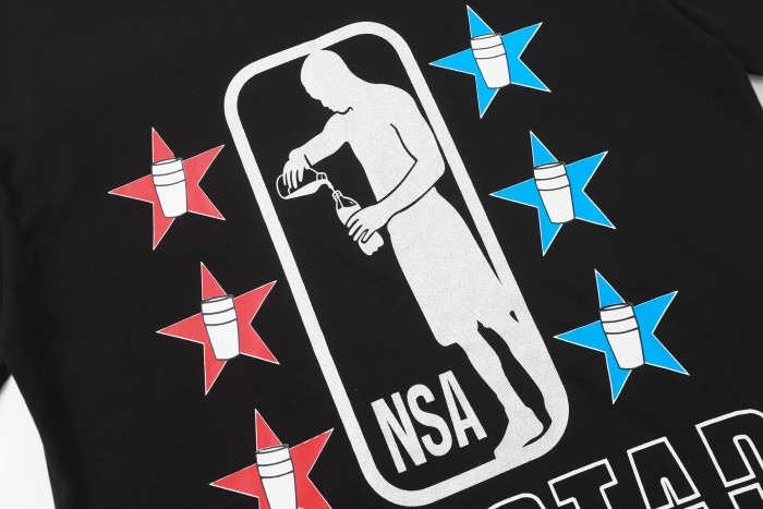 All-Star NSA Figure Silhouette Star Sleeve Double Sided Print Tee 2 colors 29290030