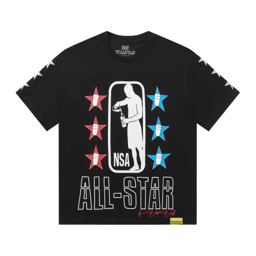 All-Star NSA Figure Silhouette Star Sleeve Double Sided Print Tee 2 colors 29290030