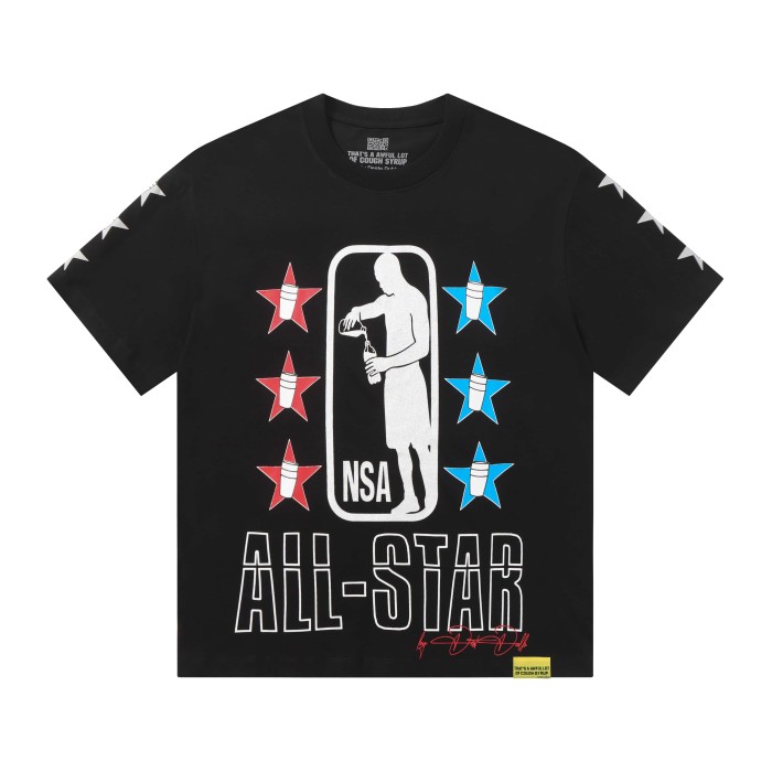 All-Star NSA Figure Silhouette Star Sleeve Double Sided Print Tee 2 colors 29290030