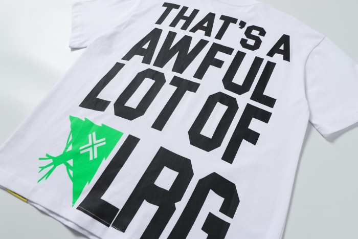 Simple Urban Street Neon Green Claw Texture Brand Logo Dual Side Contrast Typography Tee 2 colors 29302220