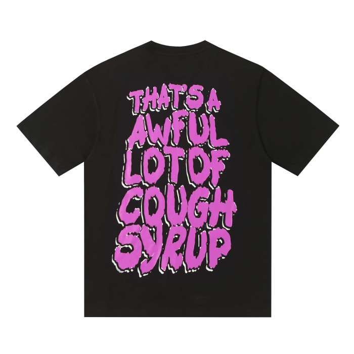 Dark Punk Horror Ghostface Graffiti Figure Drip Deformed Font Dual Side Printed Tee 29302305