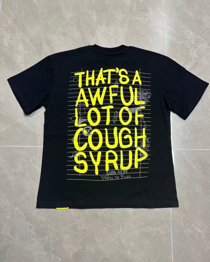 Grunge Streetwear Notebook Scribble Letter Double Side Print Tee 2 colors 29302356