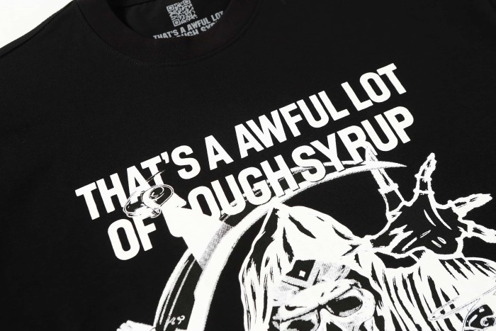 Gothic Streetwear Line Drawing Reaper Urban Scene Dual Side Contrast Script Signature Typography Tee 29302199
