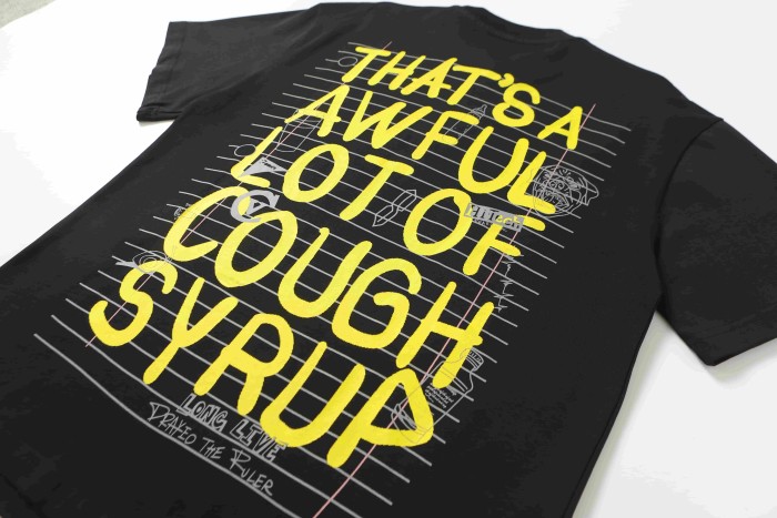 Grunge Streetwear Notebook Scribble Letter Double Side Print Tee 2 colors 29302356