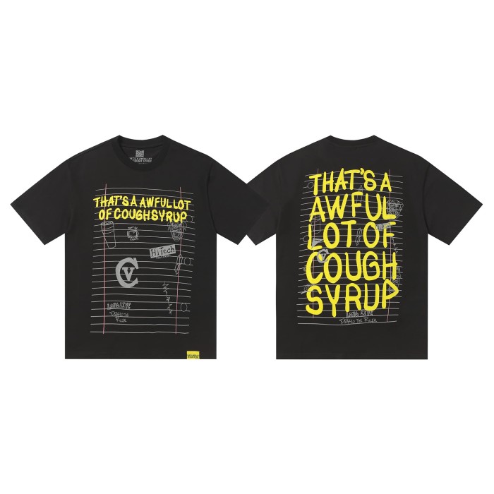 Grunge Streetwear Notebook Scribble Letter Double Side Print Tee 2 colors 29302356