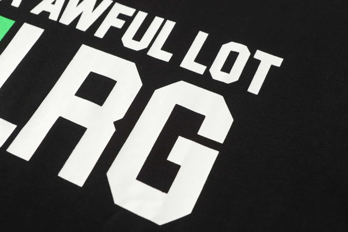 Simple Urban Street Neon Green Claw Texture Brand Logo Dual Side Contrast Typography Tee 2 colors 29302220