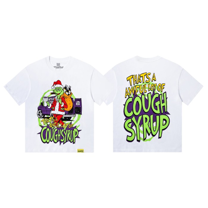 Christmas Hip Hop Cartoon Grinch Lowrider Car Graphic Front Bubble Outline Stacked Slogan Tee 2 colors 29302084