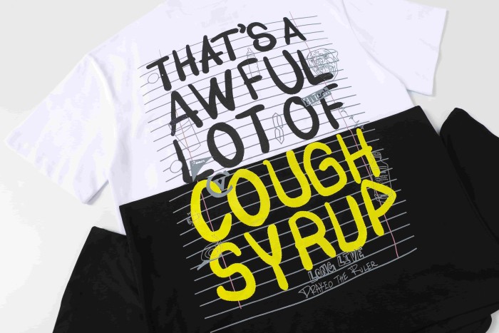 Grunge Streetwear Notebook Scribble Letter Double Side Print Tee 2 colors 29302356