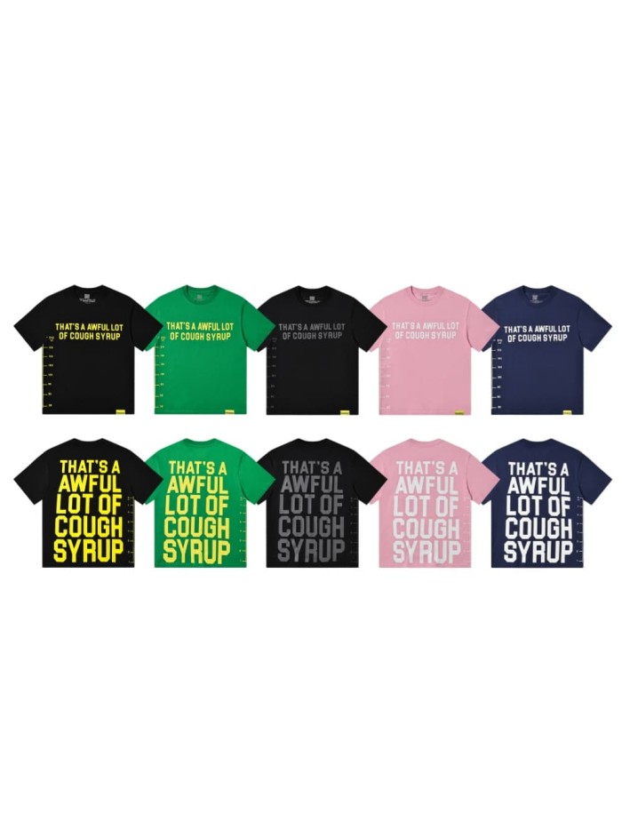 Minimal Street Small Front Slogan Side Ruler Scale Print Large Stacked Bold Letter Back Tee 5 colors 29302154