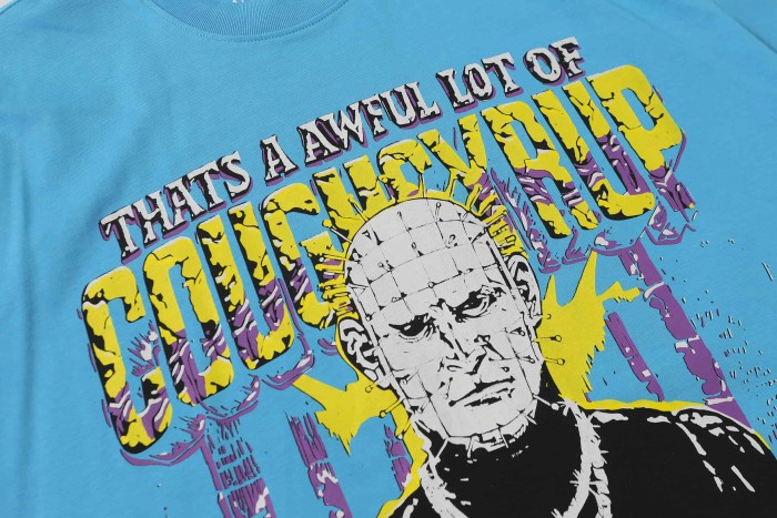Grunge Streetwear Contrast Purple Yellow Melting Jagged Typography Portrait Poster Dual Side Print Tee 2 colors 29302208