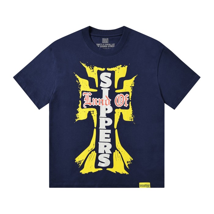 Vintage Grunge Street Distressed Splatter Cross Letter Graphic Front Stacked Bold Slogan Back Double Sided Tee 2 colors 29302080