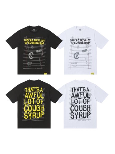 Grunge Streetwear Notebook Scribble Letter Double Side Print Tee 2 colors 29302356