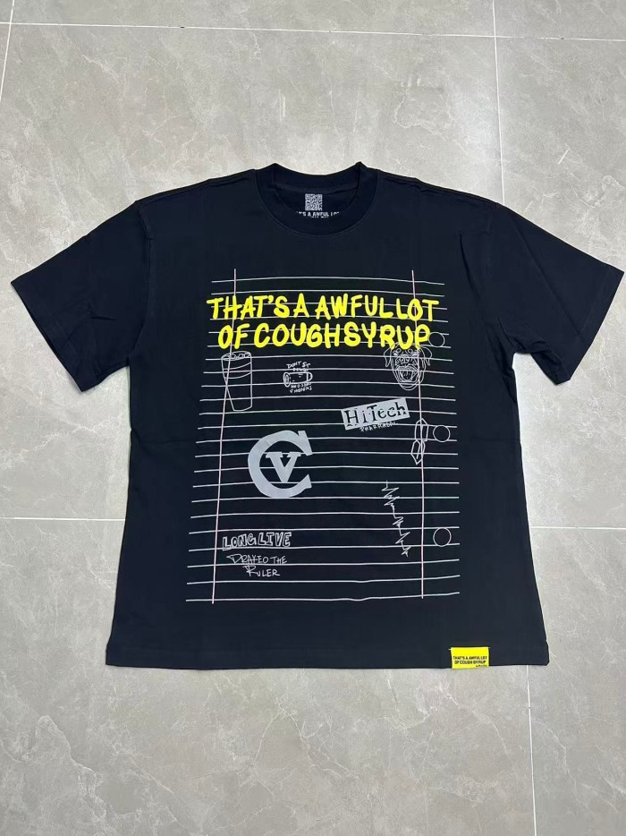 Grunge Streetwear Notebook Scribble Letter Double Side Print Tee 2 colors 29302356