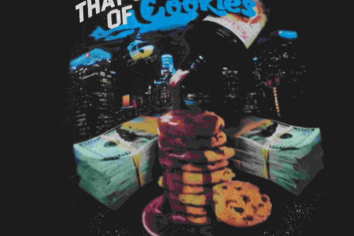 Streetwear Double Side Screen Print That's A Awful Lot Of Cookies Money City Graphic Tee 29302393