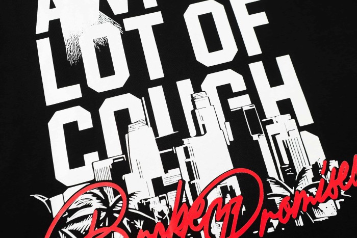 Gothic Streetwear Line Drawing Reaper Urban Scene Dual Side Contrast Script Signature Typography Tee 29302199