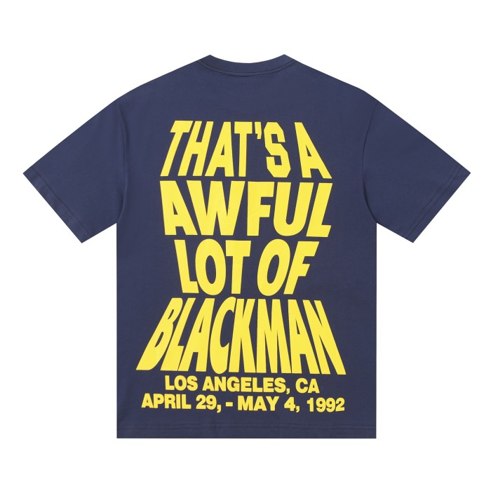 Minimal Urban Street Flat Silhouette Character Scene Dual Side Bold Color Block Typography Tee 29302251