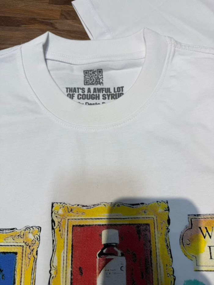 Art Gallery Street Vintage Ornate Frame Syrup Bottle Collage Print Front Dual Frame Splash Drink Cup Graphic Tee 2 colors 29302147