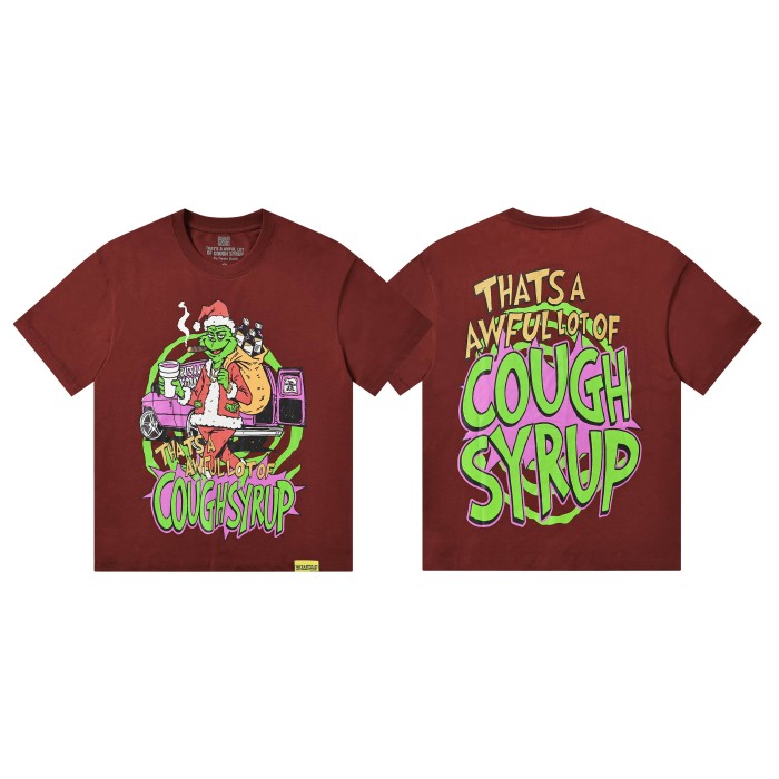 Christmas Hip Hop Cartoon Grinch Lowrider Car Graphic Front Bubble Outline Stacked Slogan Tee 2 colors 29302084