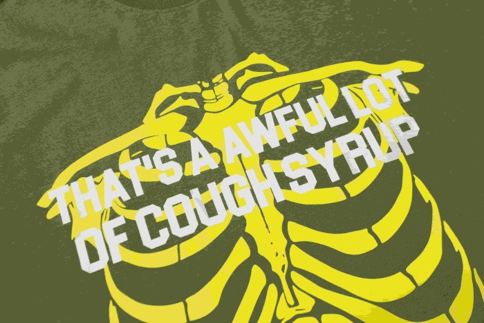 Gothic Street Skeleton Bone Line Art Dual Side Contrast Outline Typography Tee 3 colors 29302259