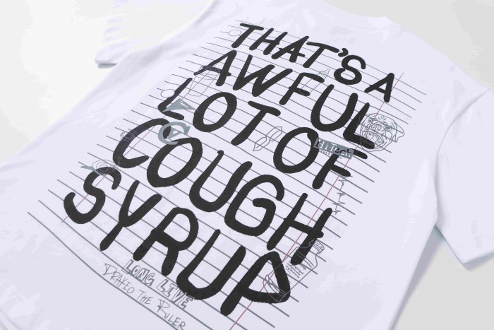 Grunge Streetwear Notebook Scribble Letter Double Side Print Tee 2 colors 29302356