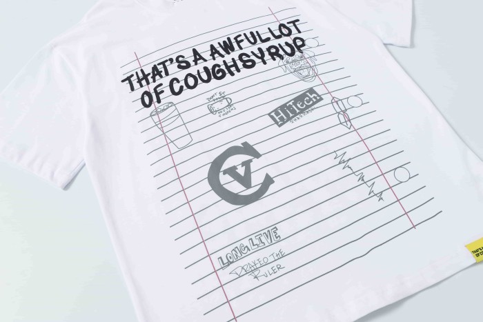 Grunge Streetwear Notebook Scribble Letter Double Side Print Tee 2 colors 29302356