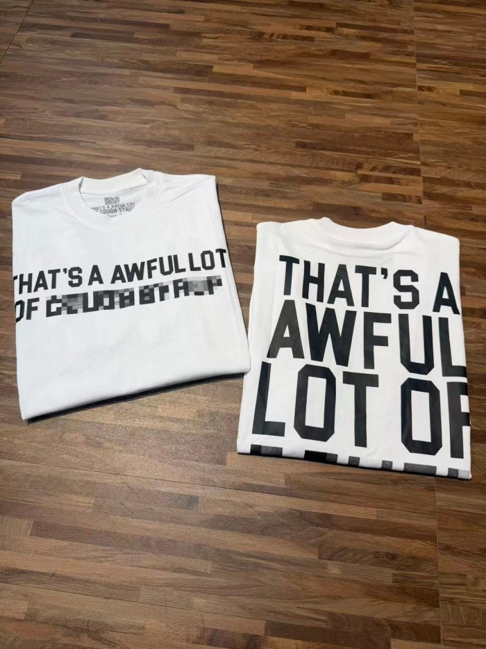 Cyber Street Glitch Pixel Mosaic Half Blur Text Front Segmented Normal & Distorted Stacked Letter Back Tee 2 colors 29302180