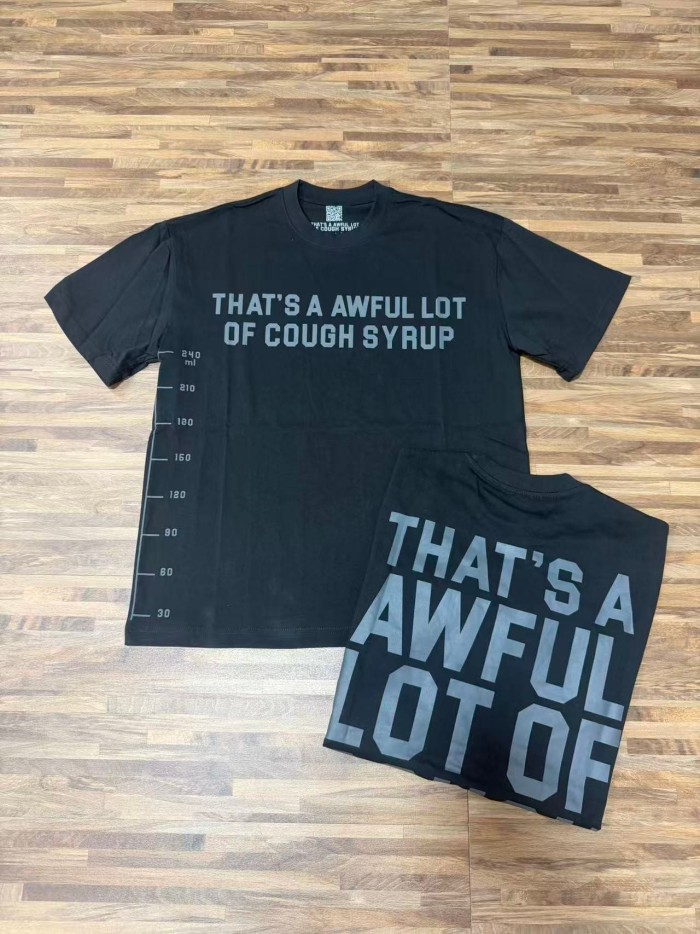 Minimal Street Small Front Slogan Side Ruler Scale Print Large Stacked Bold Letter Back Tee 5 colors 29302154