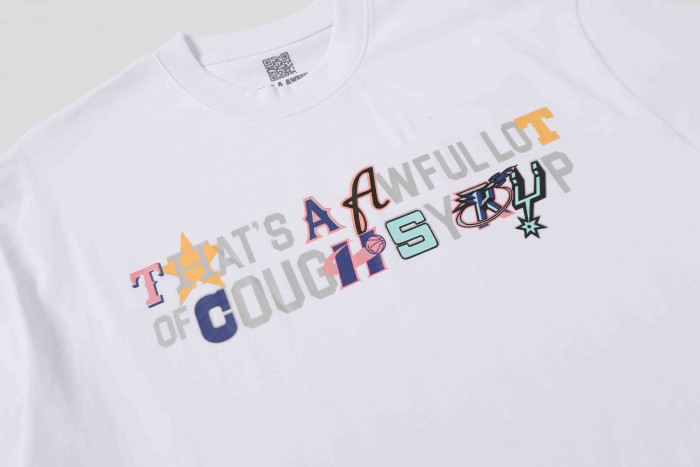 Basketball Street Multi Color Mix Match Staggered Letter Star & Basketball Accent Slogan Tee 29302234
