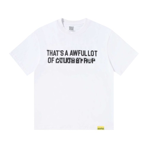 Cyber Street Glitch Pixel Mosaic Half Blur Text Front Segmented Normal & Distorted Stacked Letter Back Tee 2 colors 29302180