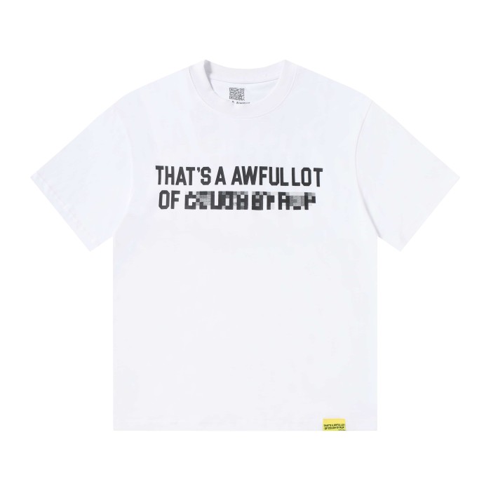 Cyber Street Glitch Pixel Mosaic Half Blur Text Front Segmented Normal & Distorted Stacked Letter Back Tee 2 colors 29302180