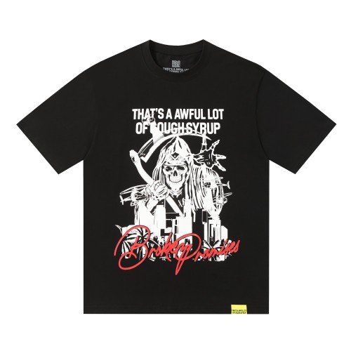 Gothic Streetwear Line Drawing Reaper Urban Scene Dual Side Contrast Script Signature Typography Tee 29302199