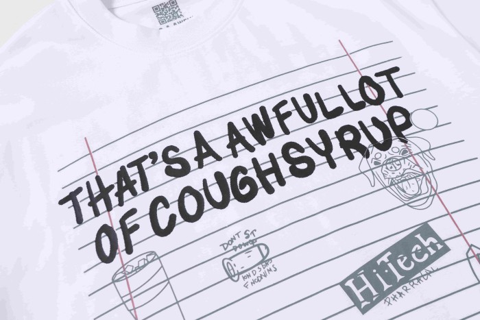Grunge Streetwear Notebook Scribble Letter Double Side Print Tee 2 colors 29302356