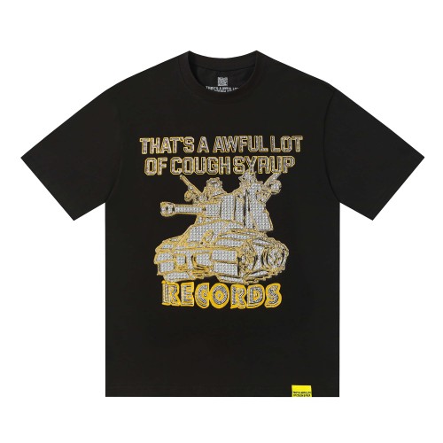 Urban Streetwear Style Rhinestone Tank Graphic Print Men's Cotton Tee 29302071