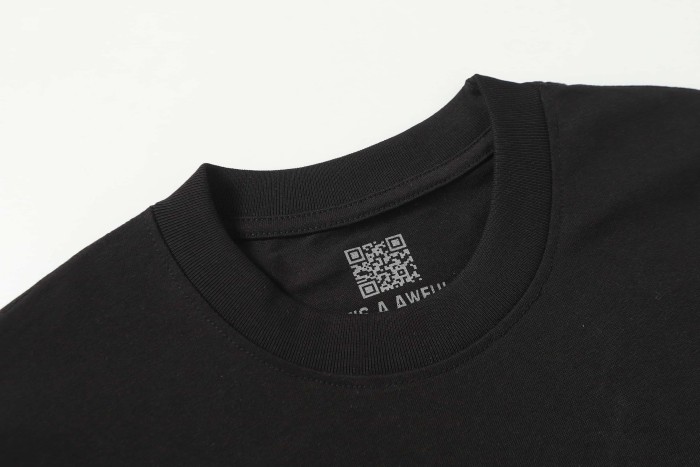 Simple Urban Street Neon Green Claw Texture Brand Logo Dual Side Contrast Typography Tee 2 colors 29302220