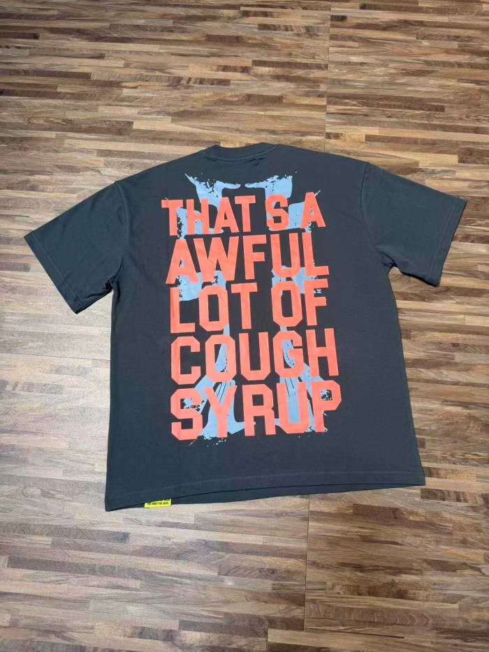 Vintage Grunge Street Distressed Splatter Cross Letter Graphic Front Stacked Bold Slogan Back Double Sided Tee 2 colors 29302080