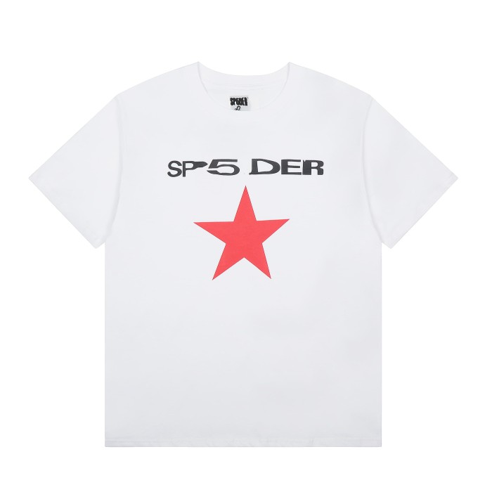 Text On Top Large Solid Red Five Point Star Below Single Chest Print T-Shirt 2 colors 29304192