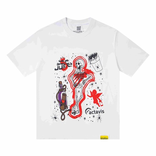 Red Neon Outline Skeleton Cupid Angel Actavis Cough Syrup Bottle Spider Multi Element Combo Graphic Tee 29303909