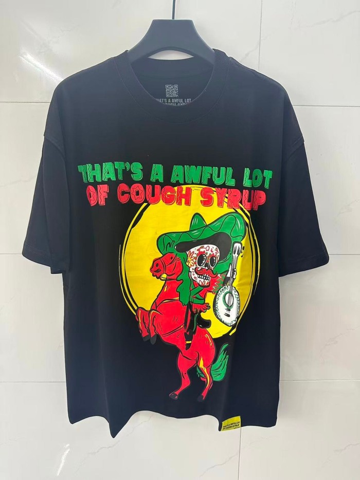 Day Of The Dead Mariachi Skeleton Horse Rider English Spanish Slogan Double Sided Print Tee 2 colors 29303796