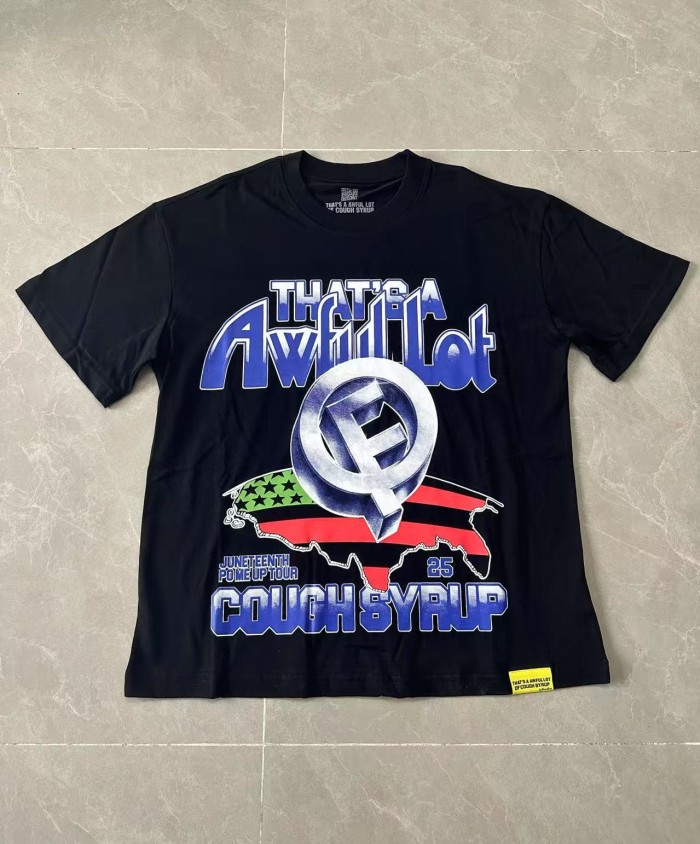 Hip Hop Streetwear Gothic Stacked Letter Slogan USA Continent Map Emblem Badge Double Side Tee 29303789