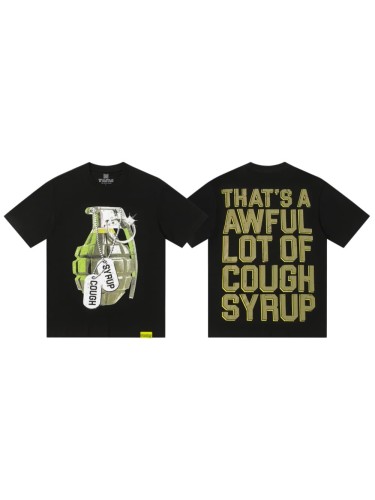 Vintage Distressed Army Grenade Graphic Back Big Stacked Text Print Tee 29303794