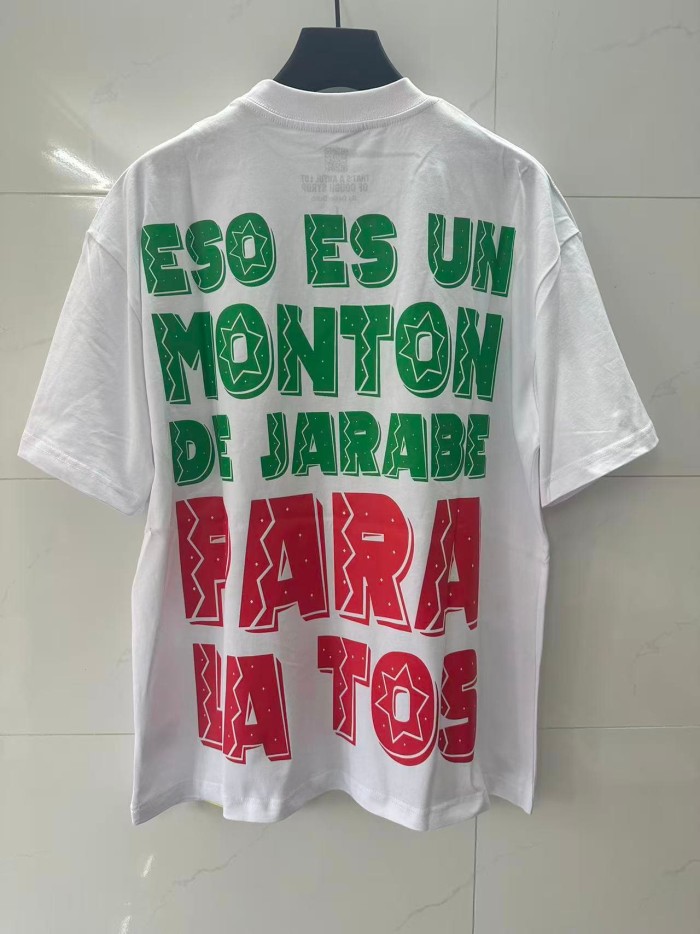 Day Of The Dead Mariachi Skeleton Horse Rider English Spanish Slogan Double Sided Print Tee 2 colors 29303796