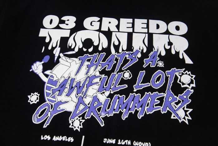 03 Greedo Tour Drip Font Purple Tint Portrait Front Concert City Venue Schedule Text Print Tee 29303881