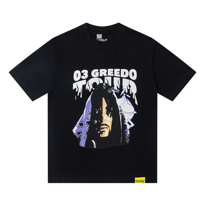 03 Greedo Tour Drip Font Purple Tint Portrait Front Concert City Venue Schedule Text Print Tee 29303881