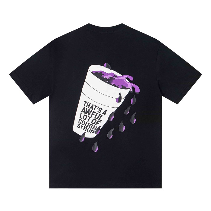 PO' UP US City Name List Green Box Text Gradient Flame Front Purple Syrup Dripping Disposable Cup Print Tee 2 colors 29303911