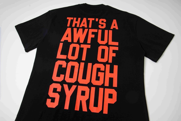 Red Hue Grim Reaper Group Portrait Gothic Death Letter Front Large Orange Bold Block Slogan Print Tee 29303887