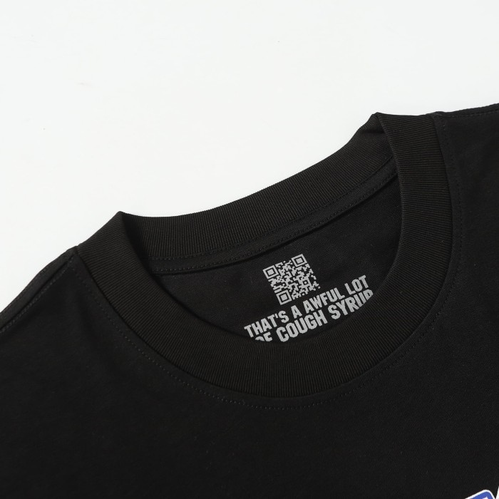 Hip Hop Streetwear Gothic Stacked Letter Slogan USA Continent Map Emblem Badge Double Side Tee 29303789
