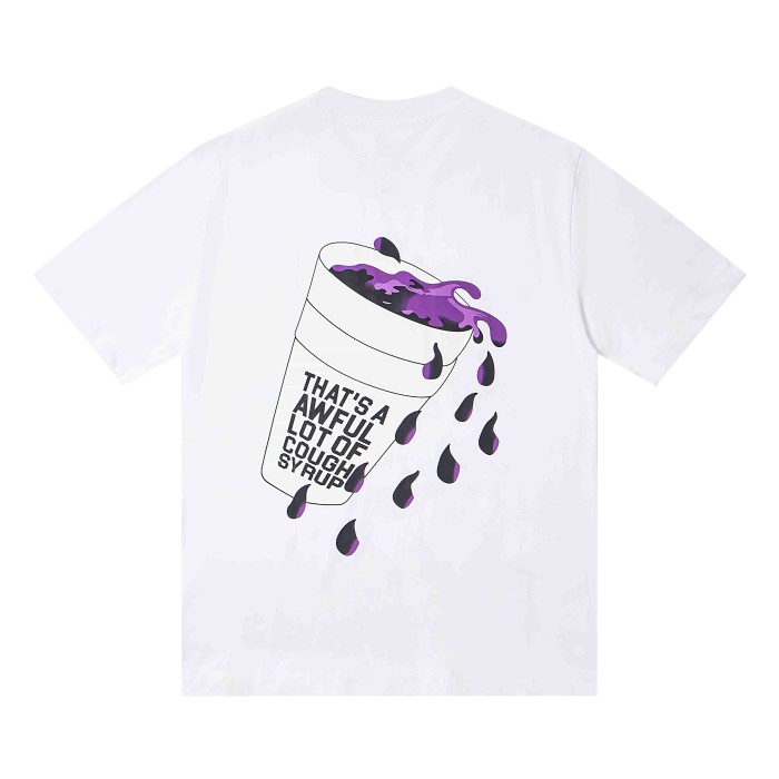 PO' UP US City Name List Green Box Text Gradient Flame Front Purple Syrup Dripping Disposable Cup Print Tee 2 colors 29303911