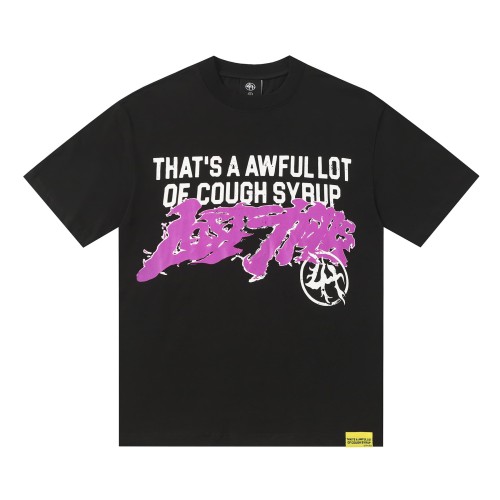 Pink Graffiti Typography Dual Line Front Circular Frame Grunge Text Print Tee 2 colors 29303963