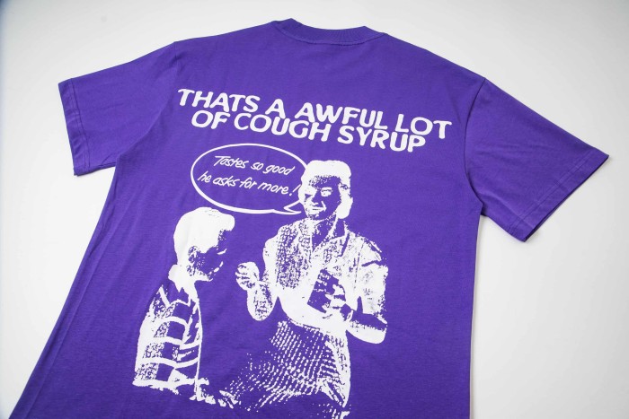 Retro Old Fashion Drug Label Typography Front Comic Bubble Text Graphic Print Tee 29303849